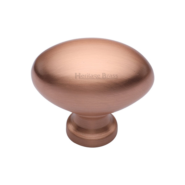Heritage Brass Cabinet Knob Oval Design 38mm Satin Rose Gold finish - C114 38-SRG - Choice Handles