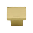 Heritage Brass Cabinet Knob Classic Square Design 32mm Polished Brass finish - C1254 32-PB - Choice Handles