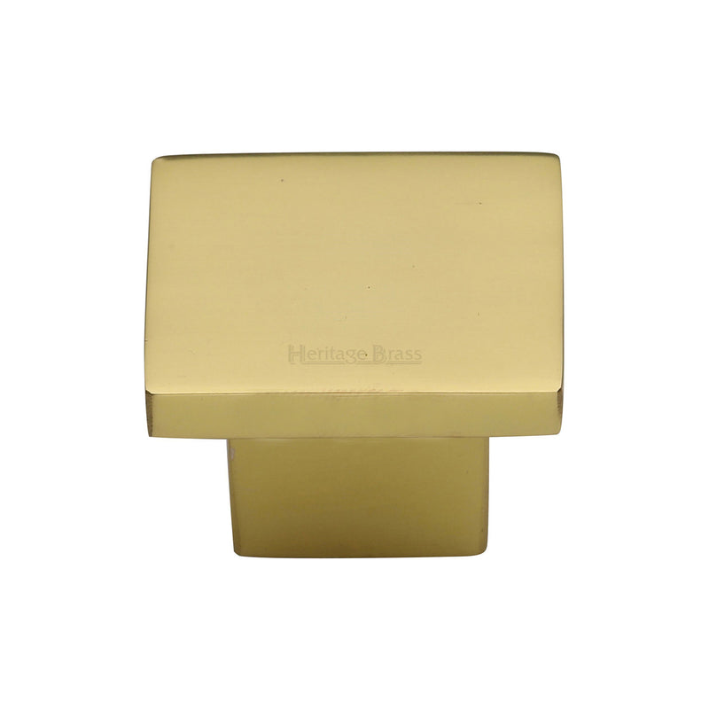 Heritage Brass Cabinet Knob Classic Square Design 32mm Polished Brass finish - C1254 32-PB - Choice Handles