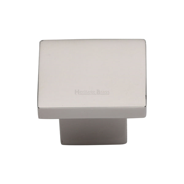 Heritage Brass Cabinet Knob Classic Square Design 32mm Polished Nickel - C1254 32-PNF - Choice Handles