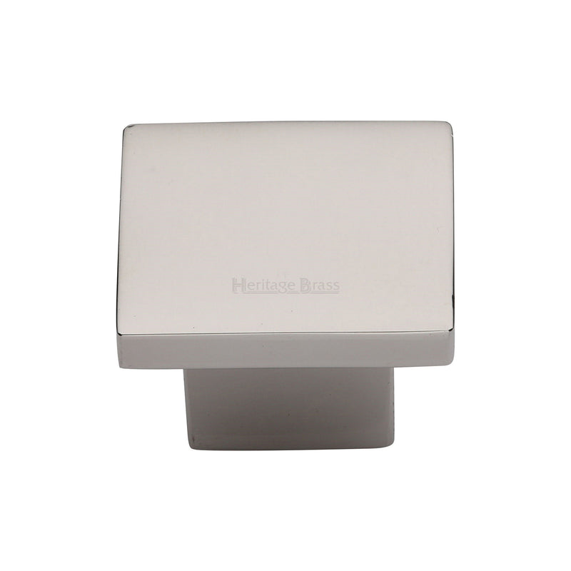 Heritage Brass Cabinet Knob Classic Square Design 32mm Polished Nickel - C1254 32-PNF - Choice Handles