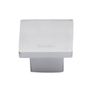 Heritage Brass Cabinet Knob Classic Square Design 32mm Satin Chrome finish - C1254 32-SC - Choice Handles