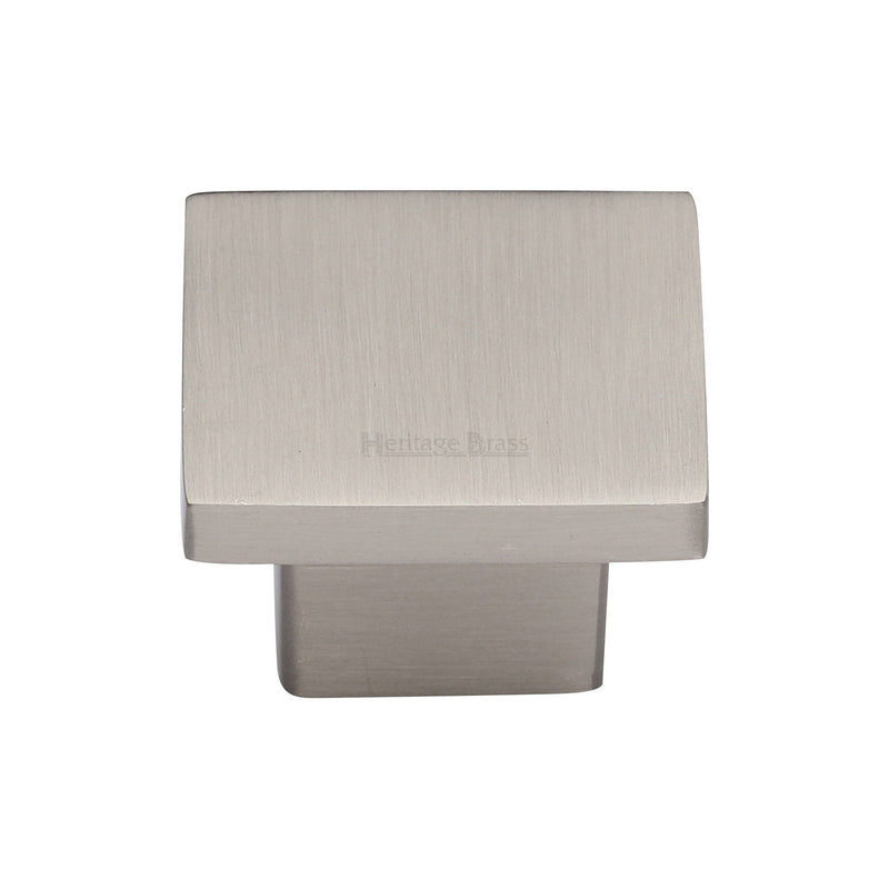 Heritage Brass Cabinet Knob Classic Square Design 32mm Satin Nickel finish - C1254 32-SN - Choice Handles