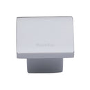 Heritage Brass Cabinet Knob Classic Square Design 40mm Polished Chrome finish - C1254 40-PC - Choice Handles