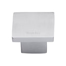 Heritage Brass Cabinet Knob Classic Square Design 40mm Satin Chrome finish - C1254 40-SC - Choice Handles