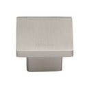 Heritage Brass Cabinet Knob Classic Square Design 40mm Satin Nickel finish - C1254 40-SN - Choice Handles