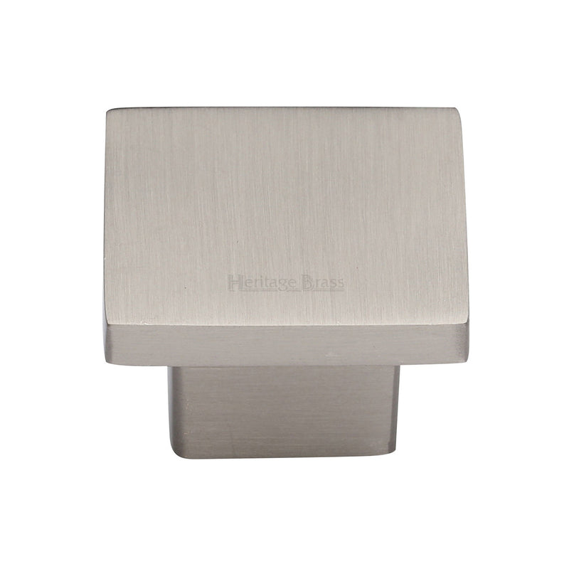 Heritage Brass Cabinet Knob Classic Square Design 40mm Satin Nickel finish - C1254 40-SN - Choice Handles