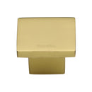 Heritage Brass Cabinet Knob Classic Square Design 40mm Unlacquered Polished Brass finish - C1254 40-ULB - Choice Handles