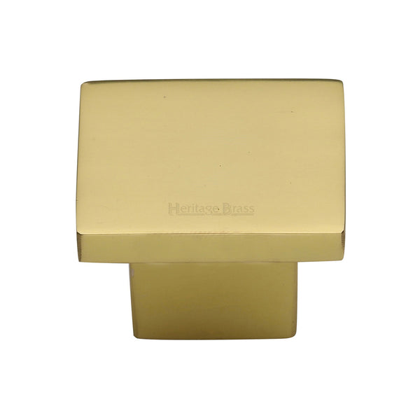 Heritage Brass Cabinet Knob Classic Square Design 40mm Unlacquered Polished Brass finish - C1254 40-ULB - Choice Handles
