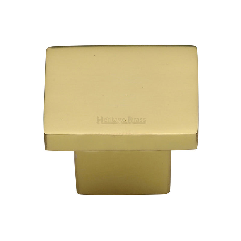 Heritage Brass Cabinet Knob Classic Square Design 40mm Unlacquered Polished Brass finish - C1254 40-ULB - Choice Handles