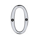 Heritage Brass Numeral 0 Face Fix 76mm (3") Polished Chrome finish - C1560 0-PC - Choice Handles