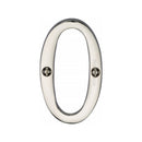 Heritage Brass Numeral 0 Face Fix 76mm (3") Polished Nickel finish - C1560 0-PNF - Choice Handles