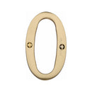 Heritage Brass Numeral 0 Face Fix 76mm (3") Satin Brass finish - C1560 0-SB - Choice Handles