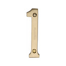 Heritage Brass Numeral 1 Face Fix 76mm (3") Satin Brass finish - C1560 1-SB - Choice Handles