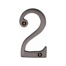 Heritage Brass Numeral 2 Face Fix 76mm (3") Matt Bronze finish - C1560 2-MB - Choice Handles