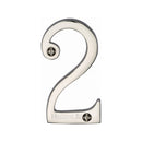 Heritage Brass Numeral 2 Face Fix 76mm (3") Polished Nickel finish - C1560 2-PNF - Choice Handles