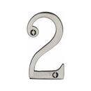 Heritage Brass Numeral 2 Face Fix 76mm (3") Satin Nickel finish - C1560 2-SN - Choice Handles
