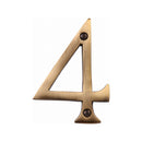 Heritage Brass Numeral 4 Face Fix 76mm (3") Antique finish - C1560 4-AT - Choice Handles