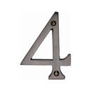 Heritage Brass Numeral 4 Face Fix 76mm (3") Matt Bronze finish - C1560 4-MB - Choice Handles