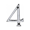 Heritage Brass Numeral 4 Face Fix 76mm (3") Polished Chrome finish - C1560 4-PC - Choice Handles