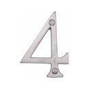 Heritage Brass Numeral 4 Face Fix 76mm (3") Satin Chrome finish - C1560 4-SC - Choice Handles