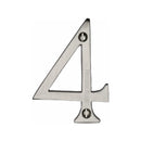Heritage Brass Numeral 4 Face Fix 76mm (3") Satin Nickel finish - C1560 4-SN - Choice Handles