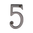 Heritage Brass Numeral 5 Face Fix 76mm (3") Matt Bronze finish - C1560 5-MB - Choice Handles
