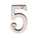 Heritage Brass Numeral 5 Face Fix 76mm (3") Satin Nickel finish - C1560 5-SN - Choice Handles