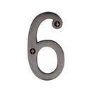 Heritage Brass Numeral 6 Face Fix 76mm (3") Matt Bronze finish - C1560 6-MB - Choice Handles