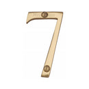Heritage Brass Numeral 7 Face Fix 76mm (3") Polished Brass finish - C1560 7-PB - Choice Handles