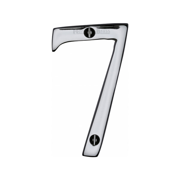 Heritage Brass Numeral 7 Face Fix 76mm (3") Polished Chrome finish - C1560 7-PC - Choice Handles