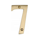 Heritage Brass Numeral 7 Face Fix 76mm (3") Satin Brass finish - C1560 7-SB - Choice Handles