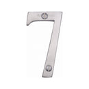 Heritage Brass Numeral 7 Face Fix 76mm (3") Satin Chrome finish - C1560 7-SC - Choice Handles