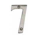 Heritage Brass Numeral 7 Face Fix 76mm (3") Satin Nickel finish - C1560 7-SN - Choice Handles