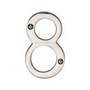 Heritage Brass Numeral 8 Face Fix 76mm (3") Polished Nickel finish - C1560 8-PNF - Choice Handles