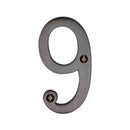 Heritage Brass Numeral 9 Face Fix 76mm (3") Matt Bronze finish - C1560 9-MB - Choice Handles