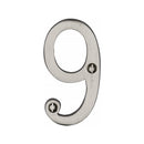 Heritage Brass Numeral 9 Face Fix 76mm (3") Satin Nickel finish - C1560 9-SN - Choice Handles