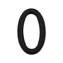 Heritage Brass Numeral 0 Concealed Fix 76mm (3") Matt Black finish - C1564 0-BKMT - Choice Handles