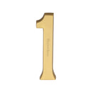 Heritage Brass Numeral 1 Concealed Fix 76mm (3") Satin Brass finish - C1564 1-SB - Choice Handles
