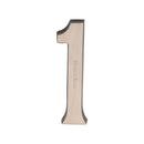 Heritage Brass Numeral 1 Concealed Fix 76mm (3") Satin Nickel finish - C1564 1-SN - Choice Handles
