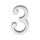 Heritage Brass Numeral 3 Concealed Fix 76mm (3") Polished Chrome finish - C1564 3-PC - Choice Handles