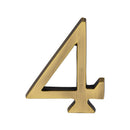Heritage Brass Numeral 4 Concealed Fix 76mm (3") Antique Brass finish - C1564 4-AT - Choice Handles