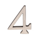 Heritage Brass Numeral 4 Concealed Fix 76mm (3") Satin Nickel finish - C1564 4-SN - Choice Handles