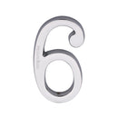 Heritage Brass Numeral 6 Concealed Fix 76mm (3") Polished Chrome finish - C1564 6-PC - Choice Handles