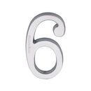 Heritage Brass Numeral 6 Concealed Fix 76mm (3") Satin Chrome finish - C1564 6-SC - Choice Handles