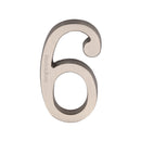 Heritage Brass Numeral 6 Concealed Fix 76mm (3") Satin Nickel finish - C1564 6-SN - Choice Handles