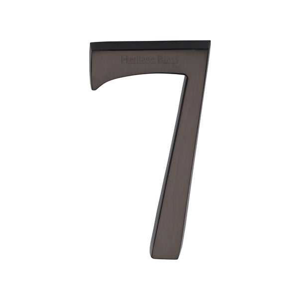 Heritage Brass Numeral 7 Concealed Fix 76mm (3") Matt Bronze finish - C1564 7-MB - Choice Handles