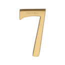 Heritage Brass Numeral 7 Concealed Fix 76mm (3") Satin Brass finish - C1564 7-SB - Choice Handles
