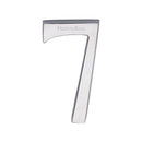 Heritage Brass Numeral 7 Concealed Fix 76mm (3") Satin Chrome finish - C1564 7-SC - Choice Handles