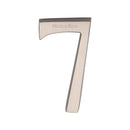 Heritage Brass Numeral 7 Concealed Fix 76mm (3") Satin Nickel finish - C1564 7-SN - Choice Handles